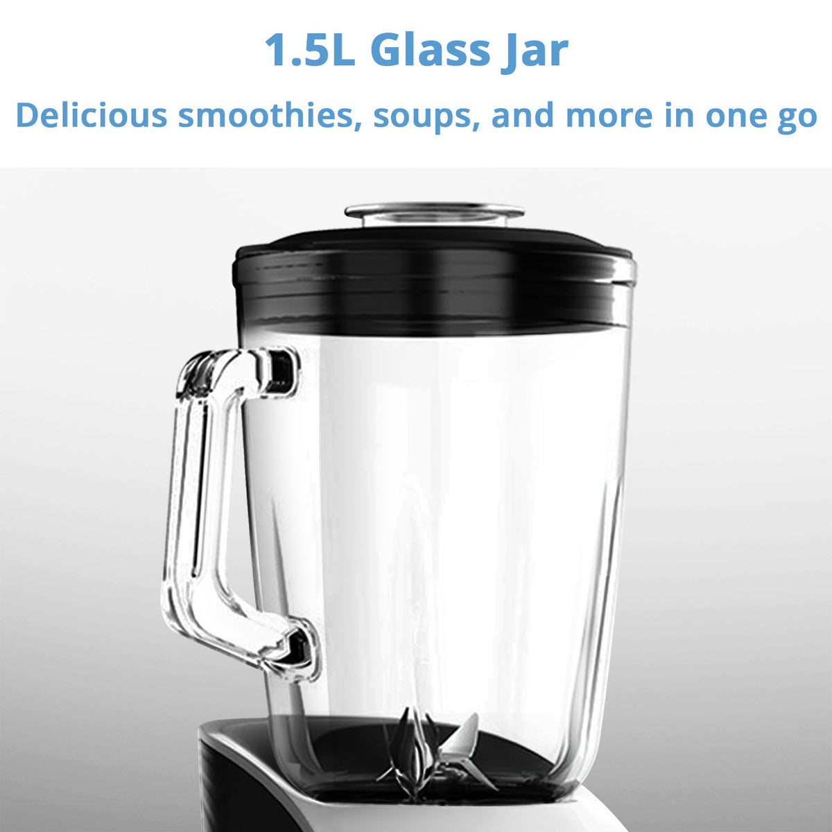 1.5 Liter LED Glass Jar Blender