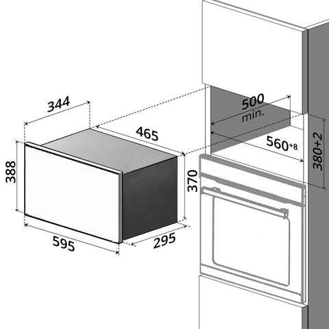 Built-In Microwave+Grill Oven (20L)