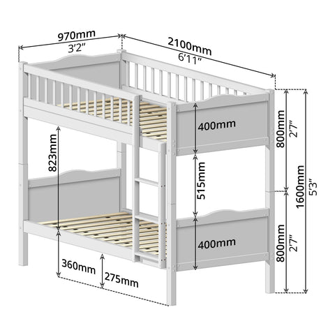 Bunk Bed (Single + Single)