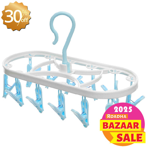 Clothes Hanger (With 12 Pegs)