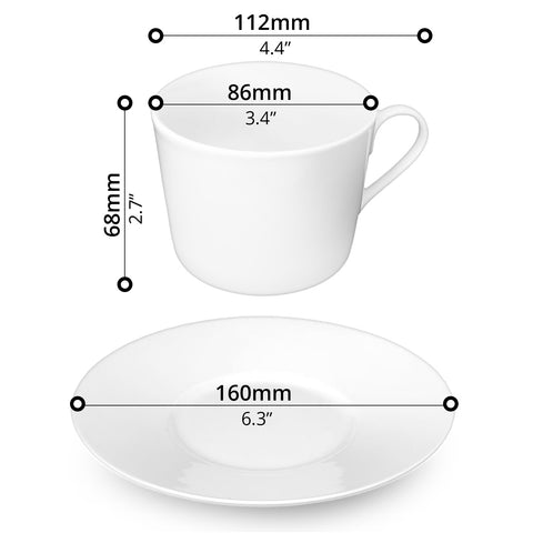 6-pcs Teacup Set (250ml)