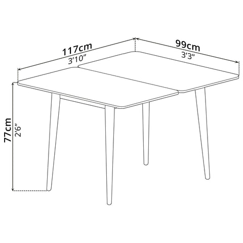 Dining Table (foldable) - Asters Maldives