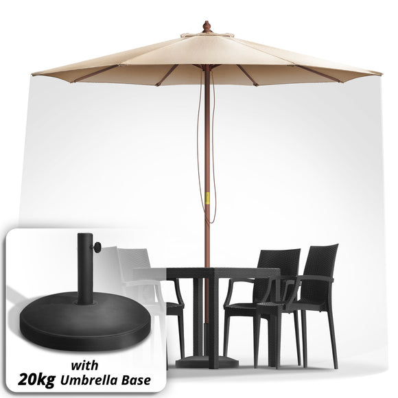 Umbrella with 20kg Base