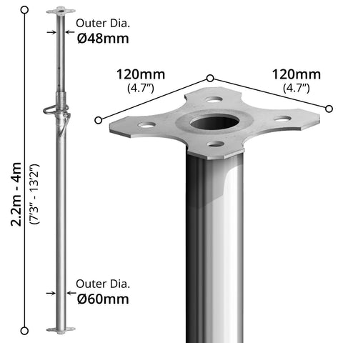 Adjustable Prop (7'3" - 13'2") - Asters Maldives