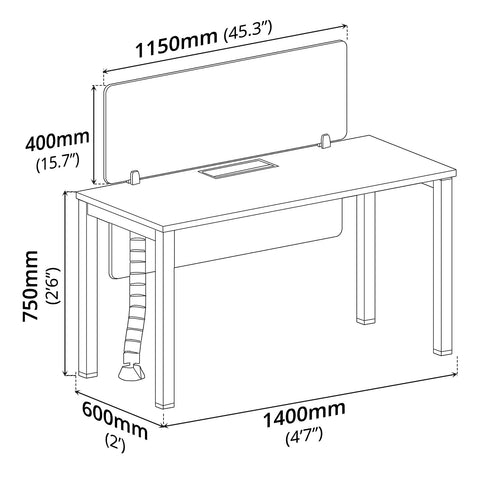 Desk with Pedestal