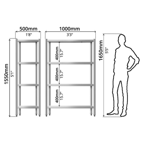 Shelf SS (100cm) - Asters Maldives