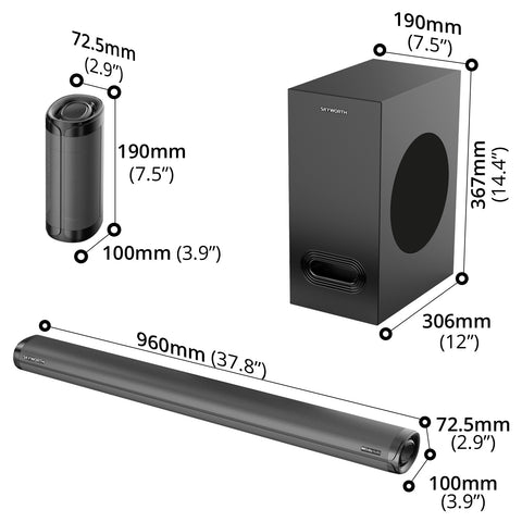 5.1ch Sound Bar + Subwoofer