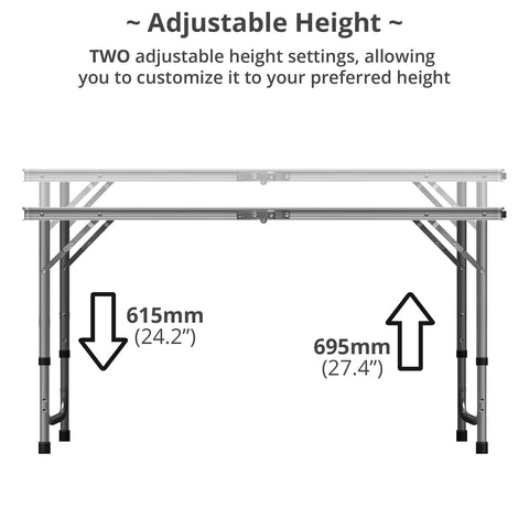 Folding Table Set (120 x 60cm)