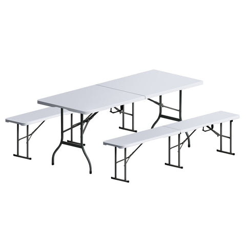 Folding Table with 2 Benches