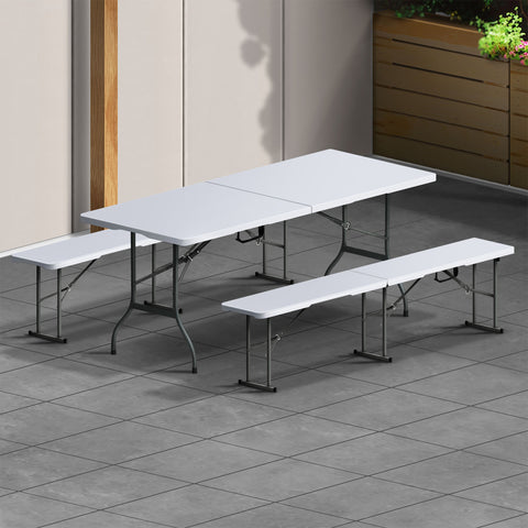 Folding Table with 2 Benches