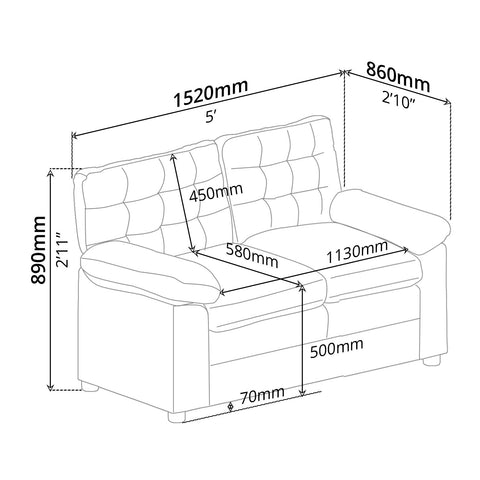 Sofa Set (3 PCs)