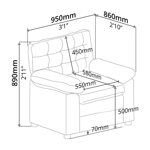 Sofa Set (3 PCs)