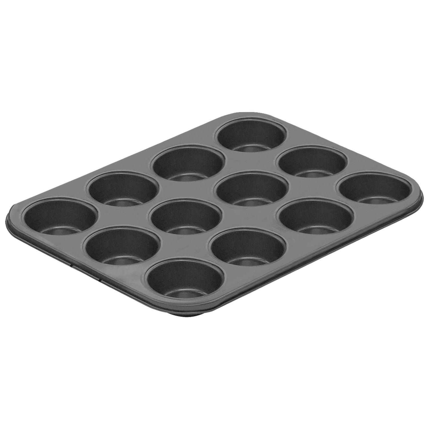 Baker's Secret Nonstick Carbon Steel Muffin Pan, 12 Cups, Gray, Size: 12cup