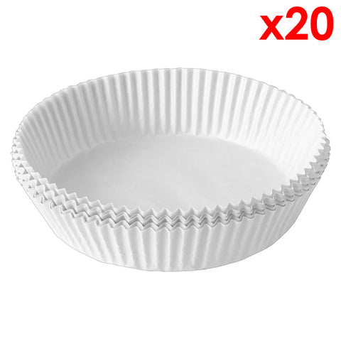 20pcs Aluminum Pan, Round Disposable Microwave Frying Pan For Kitchen